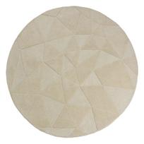 Rankų darbo smėlio spalvos iš vilnos apvalios formos kilimas ø 160 cm Shard – Flair Rugs