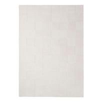 Rankų darbo dramblio kaulo spalvos iš vilnos kilimas 200x290 cm Checkerboard – Flair Rugs