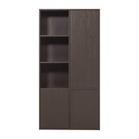 Tamsiai rudos spalvos iš pušies masyvo modulinė spinta 108x215 cm Meggy – WOOOD