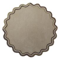 Rankų darbo natūralios spalvos iš vilnos apvalios formos kilimas ø 180 cm Leo Scallop – Flair Rugs