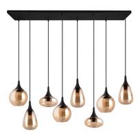 Kabantis šviestuvas juodos spalvos/oranžinės spalvos su stiklo gaubtu Lumina – Trio