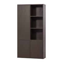 Tamsiai rudos spalvos iš pušies masyvo modulinė spinta 108x215 cm Meggy – WOOOD