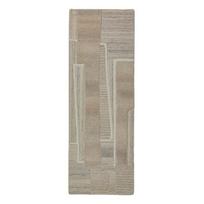 Rankų darbo pilkai smėlinės spalvos iš vilnos kilimas 80x300 cm Lira – Flair Rugs
