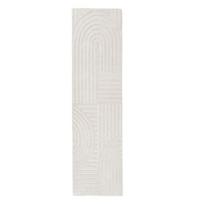 Rankų darbo dramblio kaulo spalvos iš vilnos kilimas 60x230 cm Zen Garden – Flair Rugs
