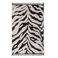 Juodos ir baltos spalvos kilimas 200x300 cm Esra Zebra – Flair Rugs
