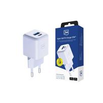 Strāvas adapteris Charger 20W GaN PD USB-C / A White