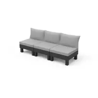 Keter Garden sofa, three-seater Elements, grey/light grey