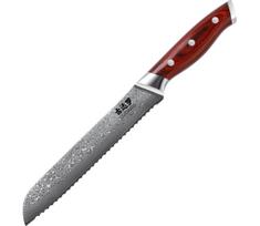 Gudaro-damasko virtuvinis duonos peilis KENSHO 8", 67 sluoksnių plieno, ilgis 20 cm