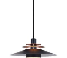 Halo Design 744503 - Pakabinamas šviestuvas ant laido RIVOLI, 1xE27/40W/230V, skersmuo 50 cm, juodas/varinis