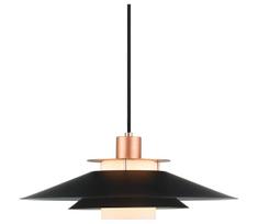 Halo Design 990785 - Pakabinamas šviestuvas ant laido RIVOLI 1x E27/40W/230V, skersmuo 40 cm, juodas/varinis