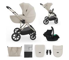 KINDERKRAFT - kombinuotas 3 viename vežimėlis PRIME 3 Sand Dune