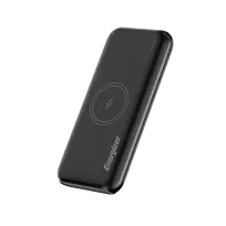 Energizer - 10K Wireless & PD 20W Fast Charge Power Bank - 10000mAh - Black