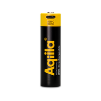 Aqiila - USB-C Rechargeable Battery - Size 18650 - 2000 mAh - 1 pack