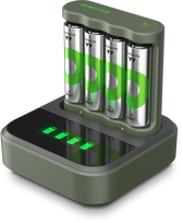 GP - ReCyko Everyday Battery Charger, B441 (USB) + Dock D451, incl. 4 x AA 2100 mAh Batteries