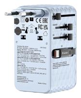 Verbatim - Charge 'n' Travel 70W 2C retractable Universal Travel Adapter Blue