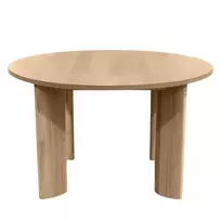 Valgomojo stalas „Bali“, 120 cm, apvalus, kreminės baltos spalvos