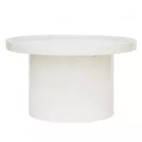 Kavos staliukas „Chia“, 70 cm, baltas, blizgus