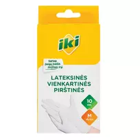 Vienkartinės, lateksinės pirštinės IKI M dydis, 10 vnt.
