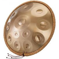 Handpan būgnas, 55.9x55.9x25 cm, auksinis plieninis instrumentas