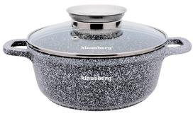 Klausberg aliuminio puodas su marmurine danga, pilkas, Ø20 cm, 2,3 l, KB-7520