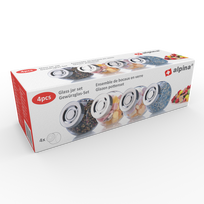 ALPINA prieskonių indelių rinkinys 200 ml, 4 vnt., 8x8x6 cm