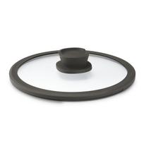 BergHOFF Stone+ 24 cm stiklinis dangtis - integruota garų anga ir nupylimo skylutė, silikoninis kraštas ir vėsi rankena