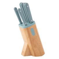 BergHOFF 7 dalių peilių blokas - Glints Slate serija su magnetiniu peilių bloku ir minkštomis rankenomis