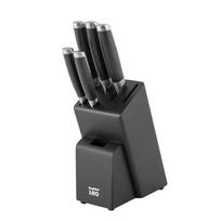 BergHOFF 6 dalių peilių blokas - Graphite serija su nerūdijančio plieno peiliais ir paukštienos žirklėmis