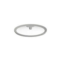 BergHOFF 32 cm stiklinis dangtis - Balance Moonmist su šaukšto laikikliu ir silikoniniu kraštu, tinka dideliems puodams
