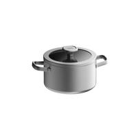 BergHOFF 20 cm troškintuvas su dangčiu - Graphite serija su stikliniu dangčiu, išlaikančiu drėgmę ir skonį