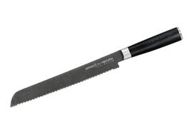 „Samura MO-V Stonewash 9“ duonos peilis – aukščiausios kokybės japoniško plieno virtuvinis peilis tiksliam pjaustymui ir kepimui.