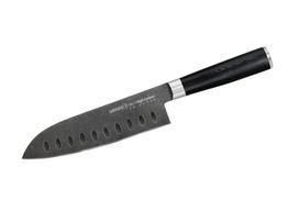 Samura MO-V 7 akmens plovimo santoku peilis - tuščiaviduris japoniško plieno virtuvinis peilis tiksliam pjovimui ir kulinariniam meistriškumui
