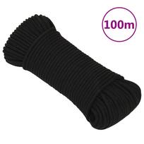 Darbo virvė juodos spalvos 5mm 100m poliesteris