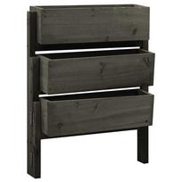 Sulankstomas sodo lovelis pilkas 60x14x75cm eglės masyvas