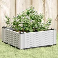 Sodo lovelis su kuoliukais baltas 425x425x285cm PP