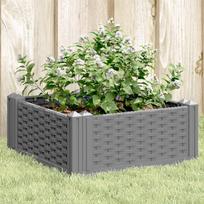 Sodo lovelis su kuoliukais pilkas 425x425x285cm PP