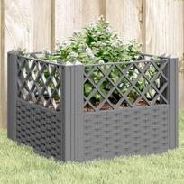 Sodo lovelis su kuoliukais pilkas 435x435x435cm PP