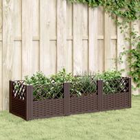 Sodo lovelis su kuoliukais rudas 1235x435x435cm PP