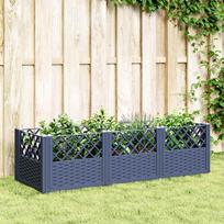 Sodo lovelis su kuoliukais mėlyna pilkas 1235x435x435cm PP