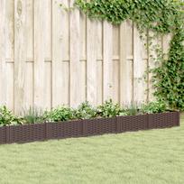Sodo lovelis su kuoliukais rudas 3625x425x285cm PP
