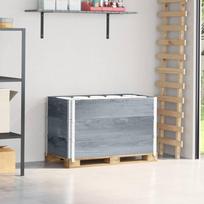 Padėklų apvadai 3vnt pilki 100x50cm pušies masyvas
