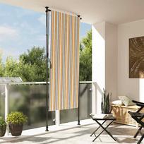 Lauko roletas geltonas/baltas 100x270cm audinys ir plienas
