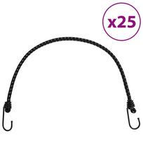 Bungee virvelės su juostelėmis ir kabliukais 25vnt 59cm