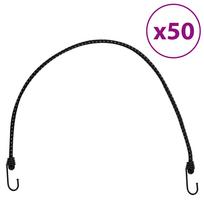 Bungee virvelės su juostelėmis ir kabliukais 50vnt 88cm