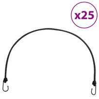 Bungee virvelės su juostelėmis ir kabliukais 25vnt 100cm