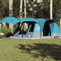 Stovyklavimo palapinė mėlyna penkiavietė tunelinė