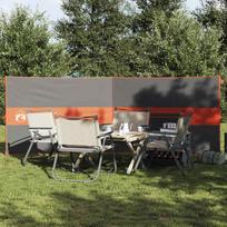Stovyklavimo uždanga nuo vėjo pilka ir oranžinė 344x120 cm