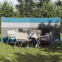 Stovyklavimo uždanga nuo vėjo mėlyna 340x130 cm