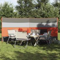 Stovyklavimo uždanga nuo vėjo pilka ir oranžinė 340x130 cm
