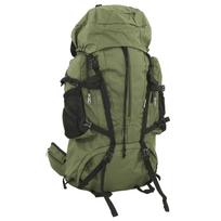 Turistinė kuprinė uniformnė žalia 100L oksfordo audinys